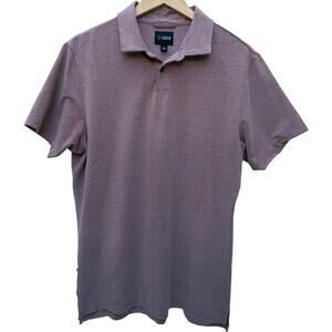 Cuts Clothing Polo Shirt Mens Large Mauve Pink Short Sleeve Premium Stretch Polo